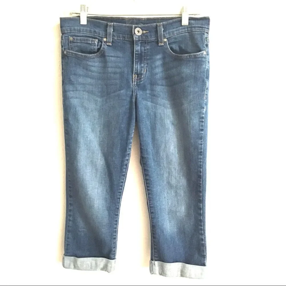 ‎Calvin Klein cropped cuffed jeans 28